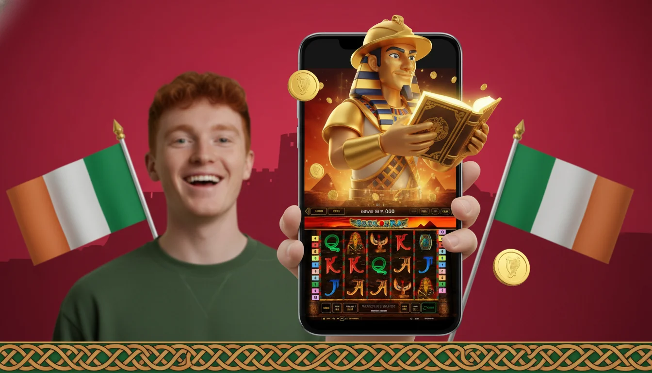 Book of Ra reels mid-spin overlaid with a stylised RNG seed diagram showing the server-side draw resolving before the symbols land